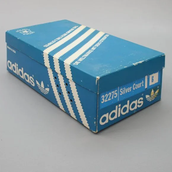 adidas | Shoes | Vintage Adidas Empty Shoe Box 32275 Silver Court 3 Stripes  Sneakers Shoebox Usa | Poshmark